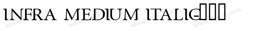 Infra Medium Italic字体转换